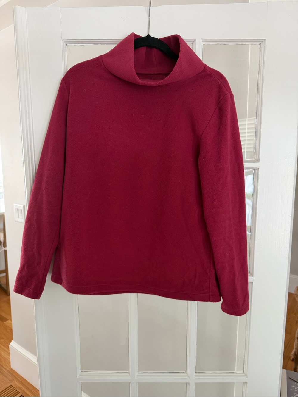 Dudley Stephens Raspberry Turtleneck Fleece Pullover